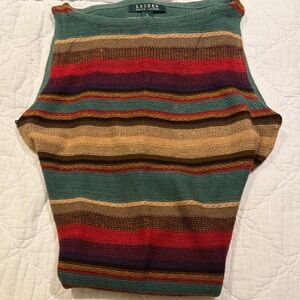 Lauren Ralph Lauren Multicolor Striped Knit knee length dress